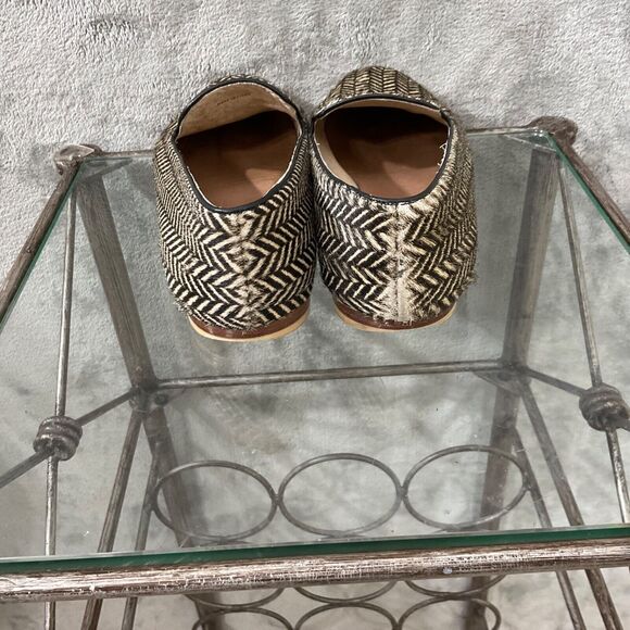 Matt Bernson Calf Hair Herringbone Flats Shoes Women's Size 8 Brown/Black - Picture 14 of 16